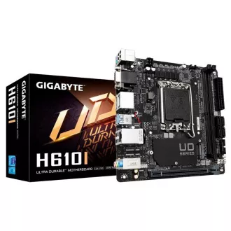 GIGABYTE MB Sc LGA1700 H610I, Intel H610, 2xDDR5, 2xDP, 1xHDMI, 1xVGA, Mini-ITX, Mini-ITX