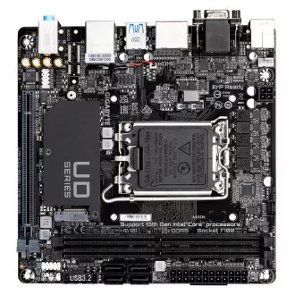 GIGABYTE MB Sc LGA1700 H610I, Intel H610, 2xDDR5, 2xDP, 1xHDMI, 1xVGA, Mini-ITX, Mini-ITX