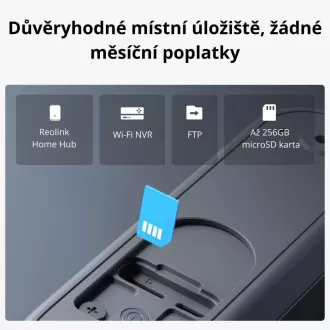 REOLINK biztonsági videós kapucsengő D340B   Hub 1   128GB microSD memóriakártya