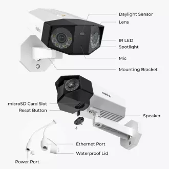 REOLINK biztonsági kamera Duo sorozat P750, Duo 3 PoE, 4MP