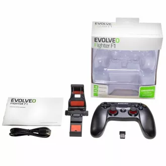 EVOLVEO Fighter F1, vezeték nélküli gamepad PC-hez, PlayStation 3, Android doboz / okostelefon