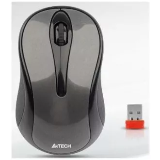 A4tech G3-280N, V-Track, vezeték nélküli optikai egér, 2,4 GHz, 10 m hatótáv, szürke-fekete
