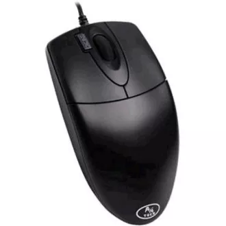 A4tech OP-760 Fekete, egér, 1 kerék, 3 gomb, USB, fekete