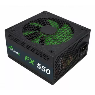 EVOLVEO FX 550, 550W ATX tápegység, 14cm, csendes, 80  White, 3 év garancia, fekete színben