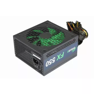 EVOLVEO FX 550, 550W ATX tápegység, 14cm, csendes, 80  White, 3 év garancia, fekete színben
