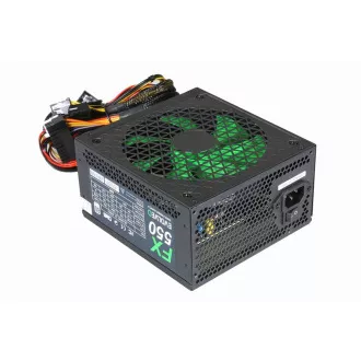 EVOLVEO FX 550, 550W ATX tápegység, 14cm, csendes, 80  White, 3 év garancia, fekete színben