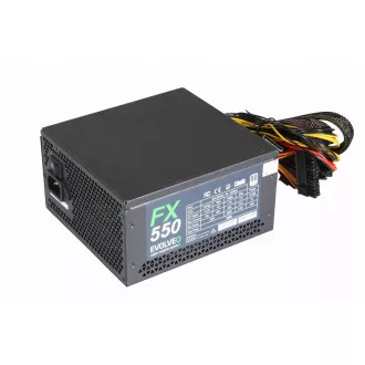 EVOLVEO FX 550, 550W ATX tápegység, 14cm, csendes, 80  White, 3 év garancia, fekete színben