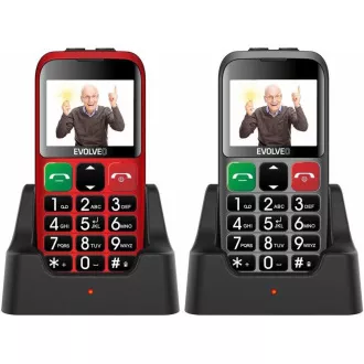 EVOLVEO EasyPhone EB, mobiltelefon időseknek töltőállvánnyal, piros EVOLVEO EasyPhone EB, mobiltelefon időseknek töltőállvánnyal, piros