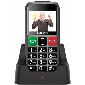 EVOLVEO EasyPhone EB, mobiltelefon időseknek töltőállvánnyal, ezüst