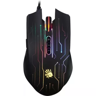 A4tech játékegér BLOODY Q81, 3200DPI, USB, RGB, fekete