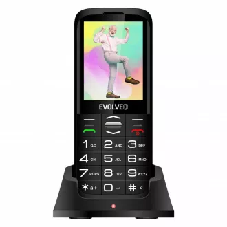 EVOLVEO EasyPhone XO, mobiltelefon idősek számára töltőállvánnyal, fekete színű EVOLVEO EasyPhone XO, mobiltelefon idősek számára töltőállvánnyal, fekete színű