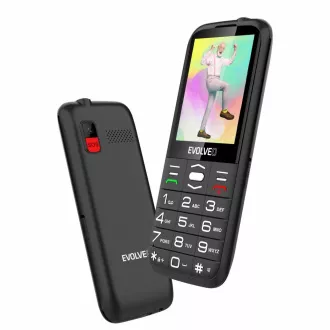 EVOLVEO EasyPhone XO, mobiltelefon idősek számára töltőállvánnyal, fekete színű EVOLVEO EasyPhone XO, mobiltelefon idősek számára töltőállvánnyal, fekete színű