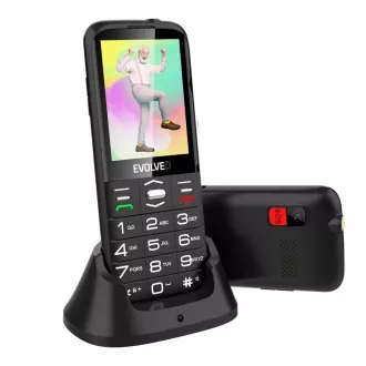 EVOLVEO EasyPhone XO, mobiltelefon idősek számára töltőállvánnyal, fekete színű EVOLVEO EasyPhone XO, mobiltelefon idősek számára töltőállvánnyal, fekete színű