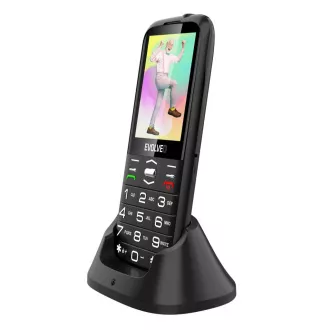 EVOLVEO EasyPhone XO, mobiltelefon idősek számára töltőállvánnyal, fekete színű EVOLVEO EasyPhone XO, mobiltelefon idősek számára töltőállvánnyal, fekete színű