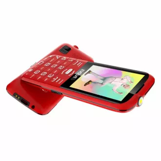 EVOLVEO EasyPhone XO, mobiltelefon idősek számára töltőállvánnyal, piros színű