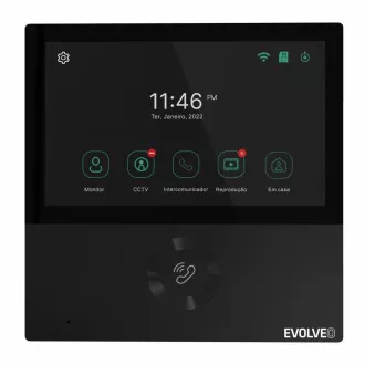 EVOLVEO DoorPhone AHD7, otthoni WiFi videotelefon készlet kapu- vagy ajtóvezérléssel fekete monitorral