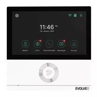 EVOLVEO DoorPhone AHD7, otthoni WiFi videotelefon készlet kapu- vagy ajtóvezérléssel fehér monitorral