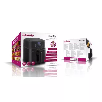 Salente HotAir, 2in1 forrólevegős fritőz, 4, 3 l, fekete