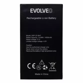 EVOLVEO eredeti 4000 mAh akkumulátor StrongPhone Z5, Z6 készülékhez EVOLVEO eredeti 4000 mAh akkumulátor StrongPhone Z5, Z6 készülékhez