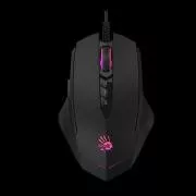 A4tech Bloody Mouse V8M Max, háttérvilágítású játékegér, 12000 DPI, USB, fekete, fekete