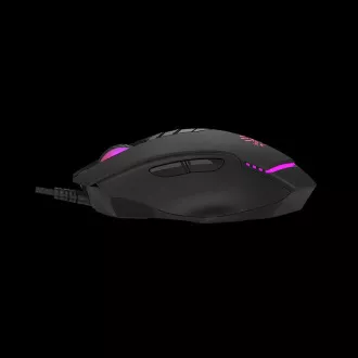 A4tech Bloody Mouse V8M Max, háttérvilágítású játékegér, 12000 DPI, USB, fekete, fekete
