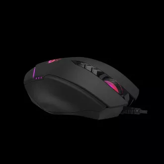 A4tech Bloody Mouse V8M Max, háttérvilágítású játékegér, 12000 DPI, USB, fekete, fekete