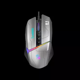 A4tech Bloody Mouse W60 Max Activated, háttérvilágítású játék egér, 12000 DPI, USB, szürke