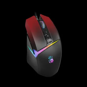 A4tech Bloody Mouse W60 Max Activated, háttérvilágítású játék egér, 12000 DPI, USB, fekete/vörös