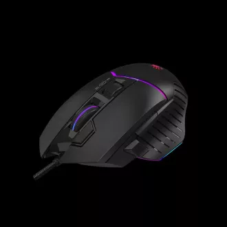 A4tech Bloody Mouse W95 Max Activated, háttérvilágítású játékegér, 12000 DPI, USB, fekete, fekete