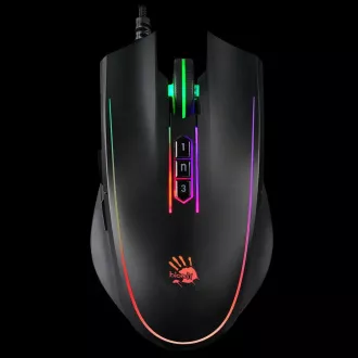 A4tech Bloody háttérvilágítású játék egér P81S aktivált, 8000 DPI, USB, Core 3, fekete
