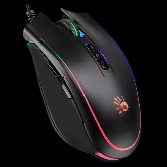 A4tech Bloody háttérvilágítású játék egér P81S aktivált, 8000 DPI, USB, Core 3, fekete
