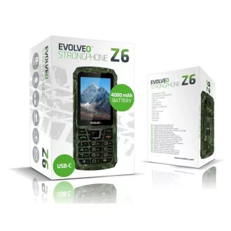 EVOLVEO StrongPhone Z6, vízálló tartós Dual SIM telefon, vadász álcázás