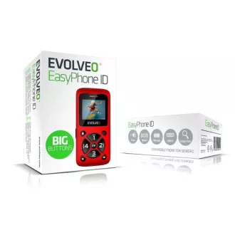 EVOLVEO Mobiltelefon időseknek EasyPhone ID, piros színben EVOLVEO Mobiltelefon időseknek EasyPhone ID, piros színben