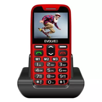 EVOLVEO EasyPhone XR, mobiltelefon idősek számára töltőállvánnyal, piros színű EVOLVEO EasyPhone XR, mobiltelefon idősek számára töltőállvánnyal, piros színű