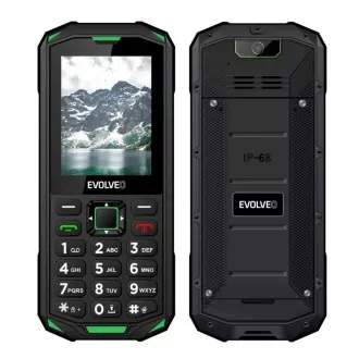 EVOLVEO StrongPhone X5, vízálló, tartós Dual SIM telefon, fekete-zöld