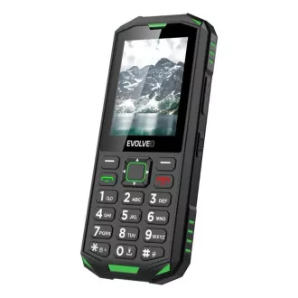 EVOLVEO StrongPhone X5, vízálló, tartós Dual SIM telefon, fekete-zöld