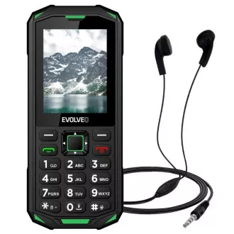 EVOLVEO StrongPhone X5, vízálló, tartós Dual SIM telefon, fekete-zöld