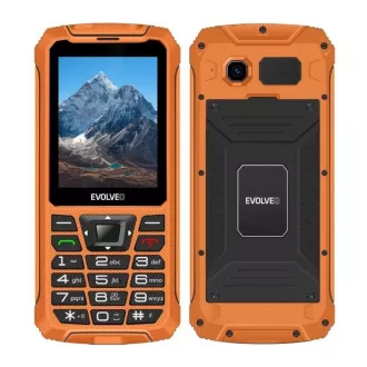 EVOLVEO StrongPhone Z6, vízálló, tartós Dual SIM telefon, narancssárga színben