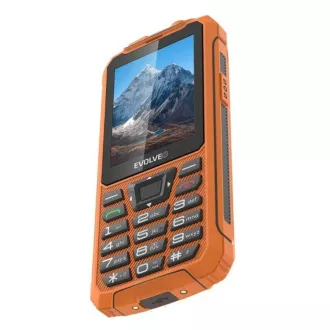 EVOLVEO StrongPhone Z6, vízálló, tartós Dual SIM telefon, narancssárga színben