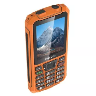 EVOLVEO StrongPhone Z6, vízálló, tartós Dual SIM telefon, narancssárga színben