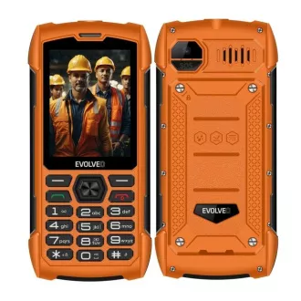 EVOLVEO StrongPhone H1, vízálló, tartós Dual SIM telefon, narancssárga színben