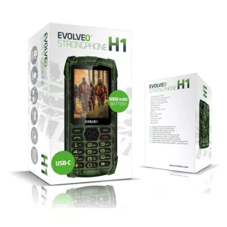 EVOLVEO StrongPhone H1, vízálló, tartós Dual SIM telefon, álcázva EVOLVEO StrongPhone H1, vízálló, tartós Dual SIM telefon, álcázva