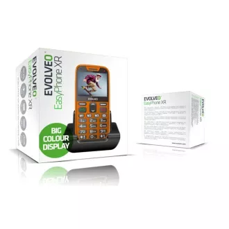 EVOLVEO EasyPhone XR, mobiltelefon idősek számára töltőállvánnyal, narancssárga színben EVOLVEO EasyPhone XR, mobiltelefon idősek számára töltőállvánnyal, narancssárga színben