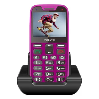 EVOLVEO EasyPhone XR, mobiltelefon idősek számára töltőállvánnyal, rózsaszínű EVOLVEO EasyPhone XR, mobiltelefon idősek számára töltőállvánnyal, rózsaszínű