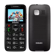 EVOLVEO EasyPhone, mobiltelefon idősek számára töltőállvánnyal, fekete színű