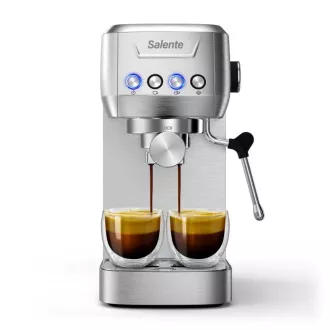 Salente Coffio, karos kávéfőző, rozsdamentes acélból készült