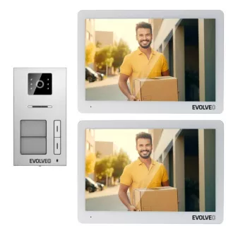 EVOLVEO DoorPhone 20-2W - 2-vezetékes videotelefon alkalmazással két háztartás számára és 32 GB memóriával
