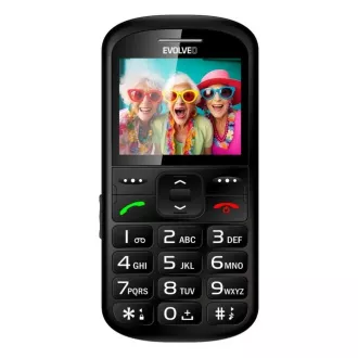 EVOLVEO EasyPhone XS, mobiltelefon idősek számára, fekete színű EVOLVEO EasyPhone XS, mobiltelefon idősek számára, fekete színű