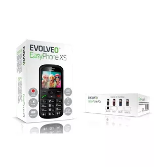 EVOLVEO EasyPhone XS, mobiltelefon idősek számára, fekete színű EVOLVEO EasyPhone XS, mobiltelefon idősek számára, fekete színű
