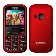 EVOLVEO EasyPhone XS, mobiltelefon időseknek, piros színű